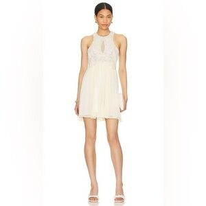 Free People Cream Mini Dress